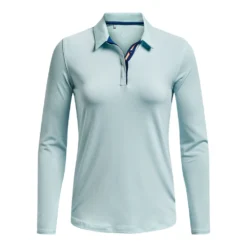 Under Armour Ladies Zinger Microstripe LS Golf Polo Shirt 1373637