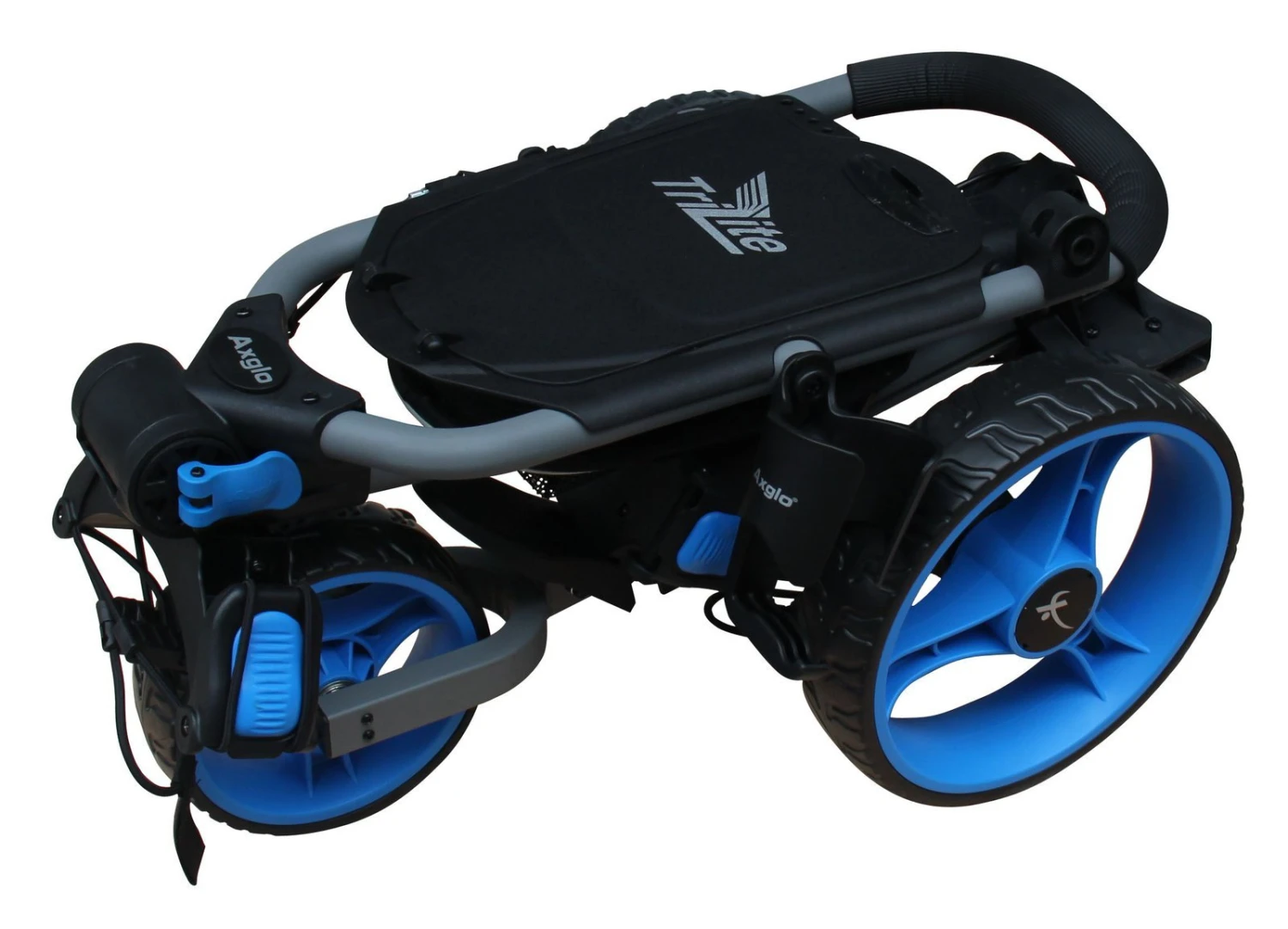 Axglo TriLite 3 Wheel Golf Trolley | Grey/Blue - Image 2