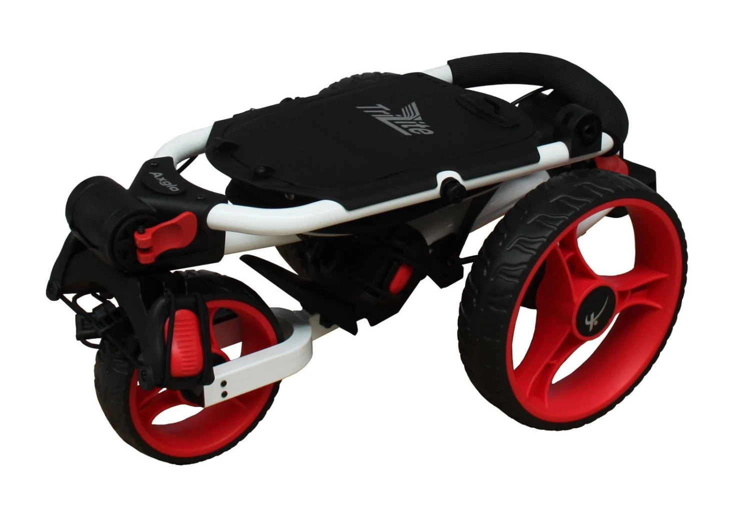 Axglo TriLite 3 Wheel Golf Trolley | White/Red - Image 2