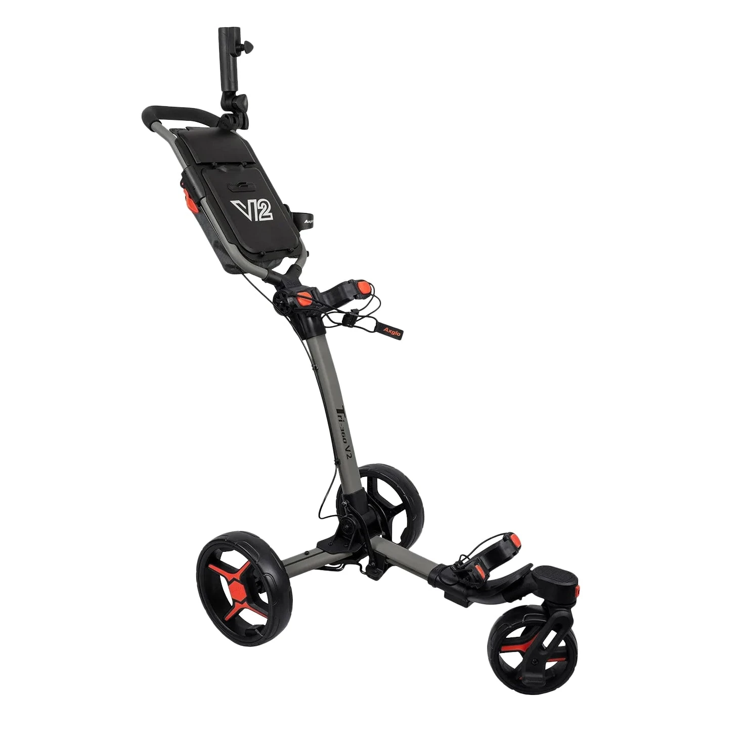 Axglo Tri-360 V2 Golf Trolley | Black/Red