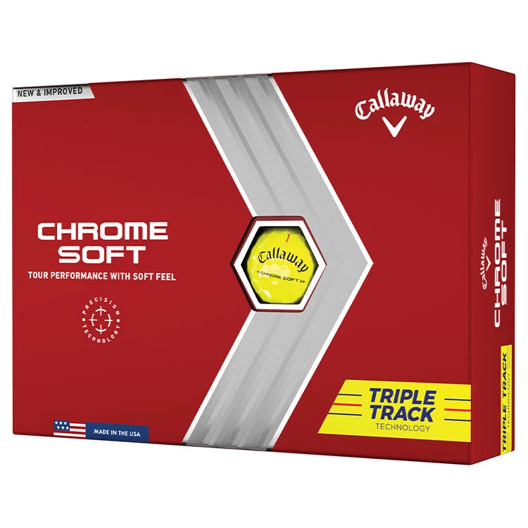 Callaway Chrome Soft Triple Track Golf Balls | Yellow
