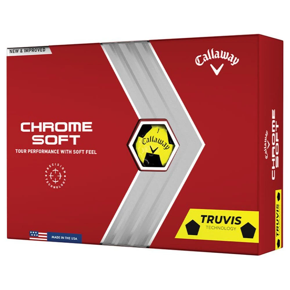 Callaway Chrome Soft Truvis Golf Balls | Yellow/Black
